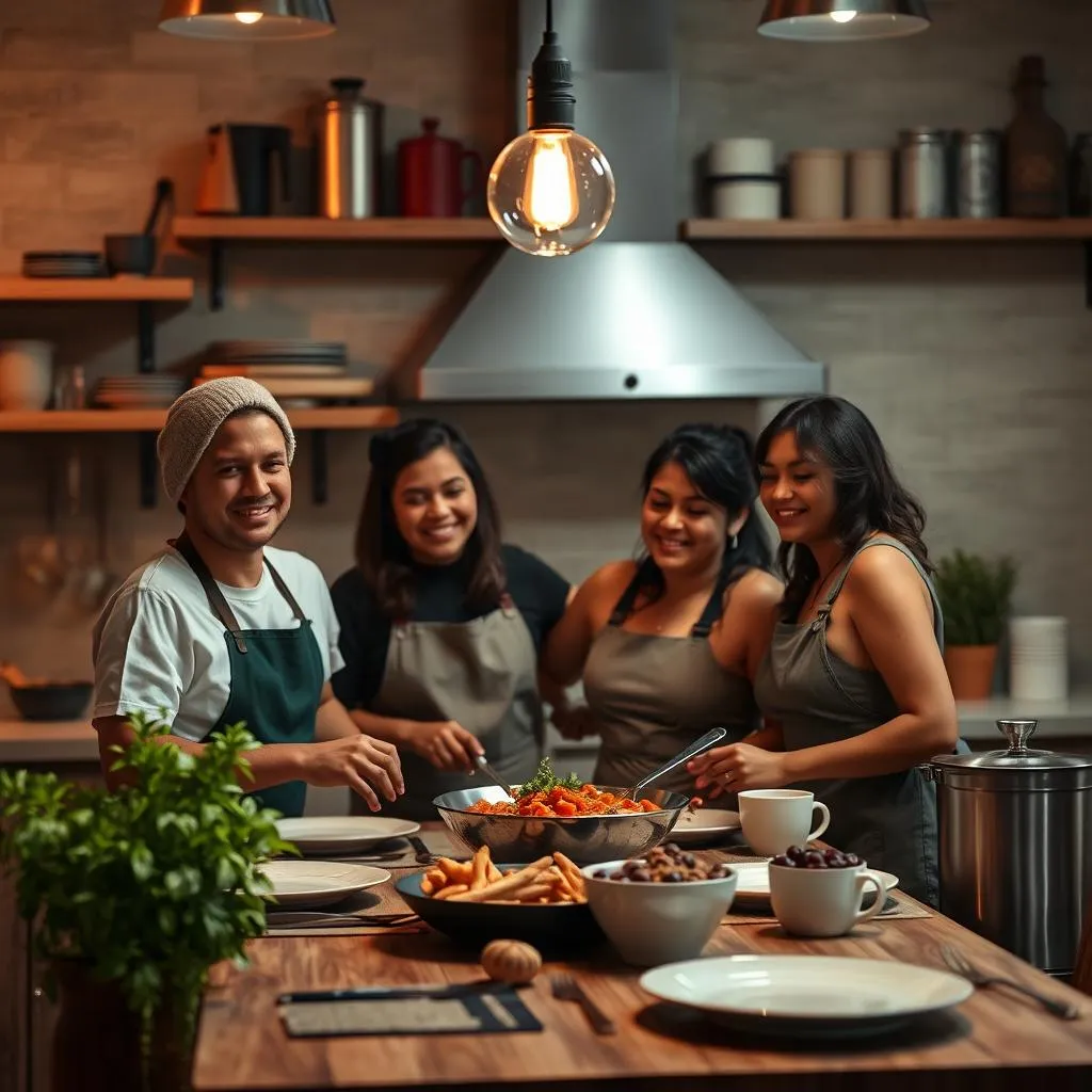 Equipo de cocina celebrando su certificación en manipulación de alimentos